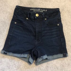 American Eagle Outfitters Hi-rise Super Stretch Womens Denim Shorts Size 2